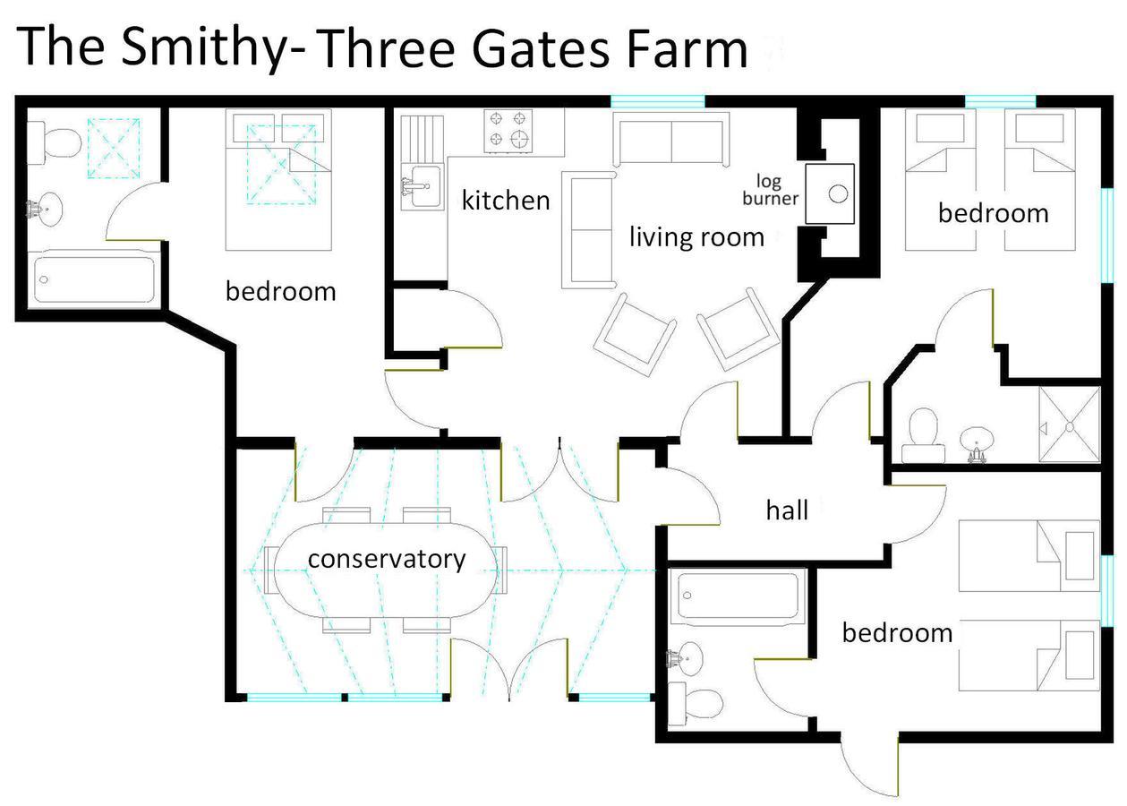 Three Gates Farm Holiday Cottages Huntsham Exterior foto